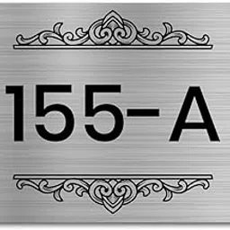 SIGNOOGLE Customised Number Plate For House Entrance Outdoor | Stainless Steel Number Board for Home Door Flat Office Wall Decor (Traditional)-picture-22