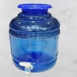 NADEEM'S World Plastic Water Dispenser Jar with Tap Compatible for 20 liter, 25 liter Mineral Water can, (Bule) 10 liter, Blue And White-image-2