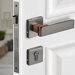 Plantex Triple Security Door Lock for Home/Main Door Lock Set with 3 Years of Warranty/Mortise Lock for Door with Brass Lock Body & Cylinder (7116 - PVD Choco & Satin Black)-picture-20