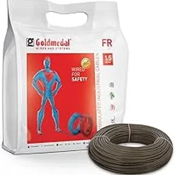 Goldmedal 45 Meter 1100V 1.5 Sq mm Fire Retardant Electric Wire (Black) - Pack of 1 | Wire for Domestic & Industrial Connection Use | Multi-Strand, PVC Electrical Insulated Copper Wire-picture-21