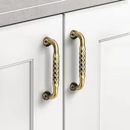 Plantex Cabinet Handle/Kitchen Cabinet Door Handle/Wardrobe/96 mm Cupboard Handle/Door Pull-Push Handle for Home/Office - Pack of 2 (Brass Antique)-image-37