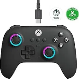 8Bitdo Ultimate C Wired Controller for Xbox with Hall Effect Joysticks and Triggers, RGB Lighting Fire Ring, Compatible with Xbox Series X|S, Xbox One, Windows 10/11- Officially Licensed (Dark Gray)-picture-23