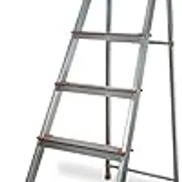 Smart Services Premium 5 Feet Heavy Duty Multipurpose Foldable Ladder |Sturdy Aluminum Platform with Anti-Skid Wide Steps & Plastic Foot Mats | Secure & Stable Ladder for Home, Office, and Garden Use image 1