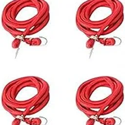 On Blow Heavy Duty Elastic Bungee Cord with Hooks, 1.8 m, Red, Pack of 4-image-27