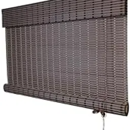 Mr.ChickWala Light Filtering & Cooling PVC Exterior & Interior Window Blind for Balcony and Outdoor Area - Sun Shade, Heat Reducing, Rain Resistant (4Feet X 7Feet) Dark Brown-image-12