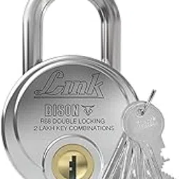 Link Bison 68mm Heavy Duty Padlock | Lock for Home Door, Office, Shop, Travel | Hardened Steel Shackle, | Double Locking System | High Precision 4 Keys | 2 Lakh Key Combinations | 10 Years Warranty-picture-20