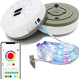 10 Meter Camping String Lights LED Camping Lantern Rechargeable Portable Camping Lights for Camping, Hiking, Tent, Christmas Decor (Multi Color Light with APP)-image-3