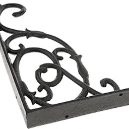 Merishopp Heavy Duty Metal Wall Shelf Bracket Rack Support Holder Supporter Black |1 Piece Wall Shelf Bracket| Bookcases| Furniture-image-6