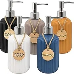 SKADIOO Liquid Soap Dispenser | Sanitizer Dispenser, Lotion, Shampoo Dispenser | 5 Handwash Bottle for Kitchen | Soap Dispenser for Wash Basin | 300 ML (Pack of 5,)-picture-25