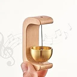 Wooden Magnetic Door Bell Chime – Brass Shopkeeper Entry Alert for Small Doors, Wall Mount Classic Sound Bell, Decorative Vintage Doorbell for Home, Office & Store Use-image-71