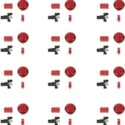 12Pieces Illuminated LED Light Big Arcade Game Player Push Button Switch Red|12 Pieces LED Pushbutton|Replacement Parts| Arcade Jukeboxes & Pinball-picture-16