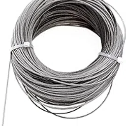 TOPBATHY 304 Stainless Steel Picture Hanging Wire Rope Cable Clothes Drying Rope Long Roll of 50 Meters (7x7x1mm)-image-7