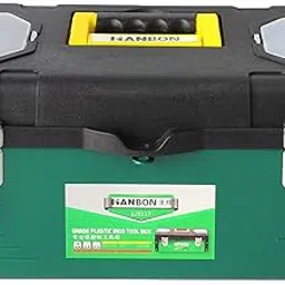 Malfah Tool Box Metal Plastic Cover, Removable Tool Tray Strong Metal Latches & Secure Grip Handle for Storage of Tools, Ideal organiser 17" (measured diagonally like tv screen) 120117-image-72