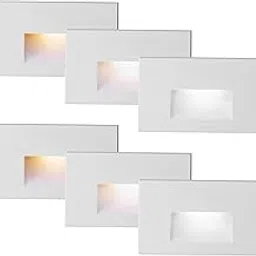 120V Indoor Stair Lights Outdoor Dimmable 4W LED 3 Colors Changing 3000K/4000K/5000K, IP66 Waterproof Step Lights, Horizontal White Light for-image-25