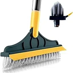 RUJVE Bathroom Cleaning Brush with Wiper Tiles Cleaning Brushs Floor Scrub Bathroom Brush with Long Handle 180° Rotate Bathroom Brush Home Kitchen (2 in 1)-picture-28