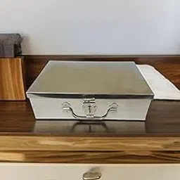 Jayco Stainless Steel Large Cash Boxes/Puja Peti/Cash Boxes/Trunk (14" x 11" x 4")-image-11