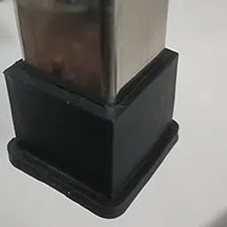 Rubber End Cap Pad Shoe Bush for Outer use of Square Steel Pipe Furniture Availabe in Size (3/4'',1'',1.25'',1.5'',2'') inch for Floor Protection (1.5''x1.5''Inch(Pack of 4)) image 1