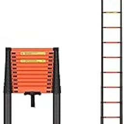 HousIQ Mild Steel Foldable Telescopic Ladder ? 150kg Load Capacity | Compact & Collapsible Ladder for Home and Outdoor Use-picture-20