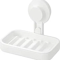 Ikea Tisken Recycled Abs Plastic Soap Dish with Suction Cup, White (Length: 14 Cm (5 ½") Width: 10 Cm (4") Max Load: 3 Kg (6 Lb 10 Oz))-image-0