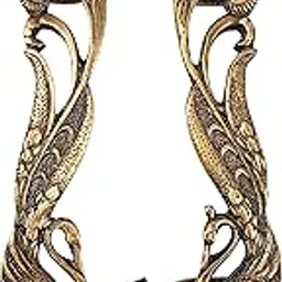 Two Moustaches Peacock Design 7 Inches Brass Door Handle Pair, Main Door Handles, Brass Handles for Home, Standard, Pack of 2, Pull Handle-picture-25