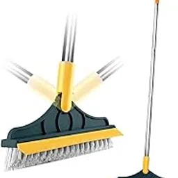 ROMINO with Wiper, Tiles Floor Scrub with Long Handle 180° Rotate Accessories for Home Kitchen - 2 in 1-picture-14