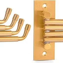 DOCOSS -Pack of 2-Flexible Hooks Stainless Steel Cloth Hanger Wall Hooks for Clothes Bathroom Door Robe Hooks for Hanging Keys,Cloth,Towel Steel Hook(Gold)-picture-12