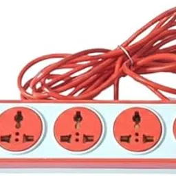 Multi Plugs Power Socket Extension Board 6 Amp 240 Volts Copper Extension Cord 4 Sockets Travel Adapter for Home Use Appliances, Mobile Phones, Laptops, Computers, Grinder, Smart TV-picture-15