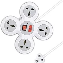 TECH-X 4 Socket Extension Cord with Surge Protector | 4 M/13 Ft Extension Box Board with Switches Fuse LED Indicator,Power Strip, Spike Buster Flex Box with international sockets Heavy Duty Long Cable-picture-12