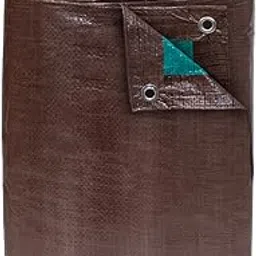 TARP SUPPLY Inc. Brown/Green Poly Tarp – 20'x30' 5 Mil Lightweight Waterproof Tarpaulin with Aluminum Grommets & Reinforced Edges for Camping, Landscaping, Firewood, Roof, Lawn, Garden & Outdoor Cover-picture-16