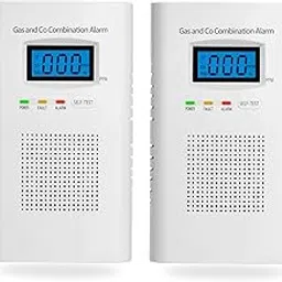 2 Pack Combination Gas & Carbon Monoxide Detectors - Plug in CO Alarm & Natural Gas Detector with Digital Display, CO Detector & Combustible Gas Detector for Home, Easy to Read-picture-18