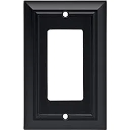 Franklin Brass Architectural (1-Pack) Decorative Light Switch Cover Matte Black 1-Gang Decorator/Rocker Wall Plate Single Switch Plate Cover Electrical Outlet Covers 64216-picture-25
