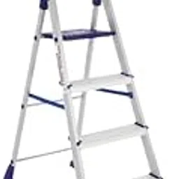 SAY® ClimbEase Aluminium Folding Ladder | Strong & Durable | Anti-Slip Wide Steps | Ideal for Home, Office, Shops & School | Heavy Duty | 5 Years Warranty (4 Step)-image-14