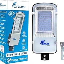 Forus 40W LED Street Light with Clamp | High Lumens 120 lm/W | Waterproof Outdoor Lamp for Road, Parking Lot & Industrial Area, Energy-Saving Aluminium 40 Watt LED | 5-Year Warranty, Cool White - 1PC image 1