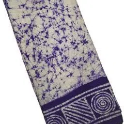 hc men lungi unstitched cotton batik White & blue image 1