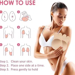 readaeer Silicone Bra Pad Adhesive Reusable Nipple Pads-Thin Silicone Nipple Cover Pasties & Push-Up Bra Tapes for Women | Backless, Strapless Coverage Solutions for Women & Girls(Free-Size) image 5