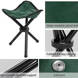 AARKRI SALES Folding Lightweight Three Leg Tripod Stool for Outdoor Travelling Camping Picnic Outdoor Garden Beach Hiking Fishing Portable & Foldable Tripod Stool (Multi-Color) (Pack of 1) image 5