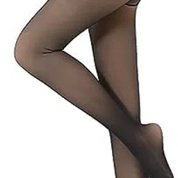 wklouyhe Womens Ladies Winter Warm Tights Fleece Lined Legging Extra Thick Furry Thermal Leggings Elastic High Waisted Tight_Pack Of 1(Black) image 3