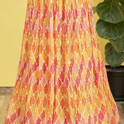 FABPIXEL Embroidered Sequinned Semi-Stitched Lehenga & Unstitched Blouse With Dupatta image 3
