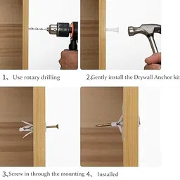 themujtaba Toggle Drywall Anchor - Butterfly Nylon Plug 10X32 mm (Color-White) (25) image 4