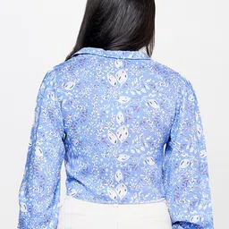 Global Desi Floral Print Tie-Ups Top image 4