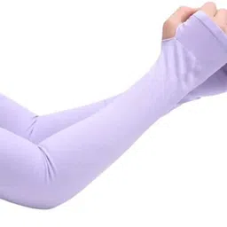 zaysoo Women’s UV Protection Gloves for Bike Riding Long Hand Full Finger Soft Breathable Arm Sleeve (MultiColor Pck:6, Free Size) image 4