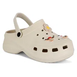 gimme ! Women's Classic Comfort Clogs with Decorative Charms, Purple, Ventilated Design image 2
