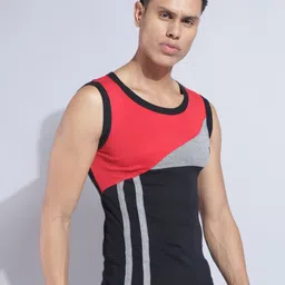 Dollar Bigboss Men Pack Of 3 Assorted Racerback Styled Gym Vests image 2