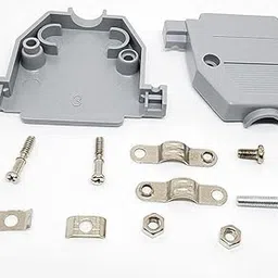 PriEnt - Cup DB25 Male + Plastic Hoods, 25 Pins D-Sub Connector & Hood Set (DB25 Males + Hoods) (PACK OF 2) image 4