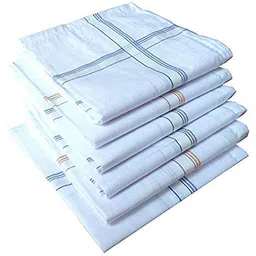 grh White subtle colour 100% Cotton Handkerchief For Men(Pack of 9) image 1