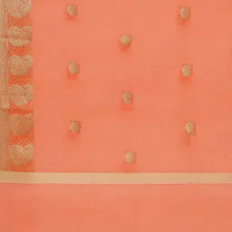 WEAVERS VILLA Orange & Golden Woven Design Dupatta image 2