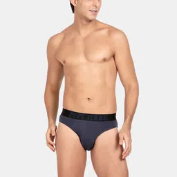Pepe Jeans Men Navy Blue Solid Cotton Briefs OPB01NAVYXL image 2