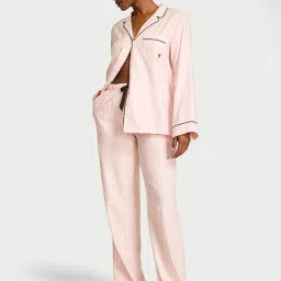 victoria's secret intimates Victoria's Secret Pink Stripes Shirt & Pyjama image 1