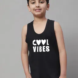 Friskers Boys Typography Printed Pure Cotton Basic Vest-image-9