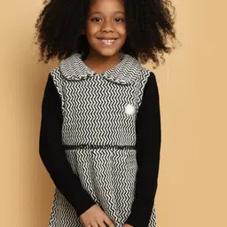 V-Mart Girls Geometric Printed Cotton Pullover Sweater-picture-32